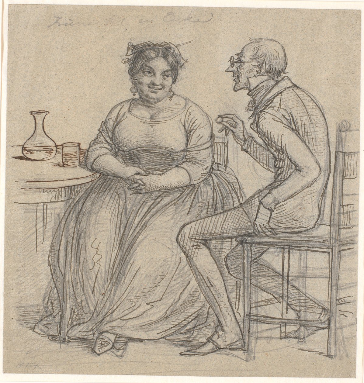 "Bir dul için flört" by Wilhelm Marstrand