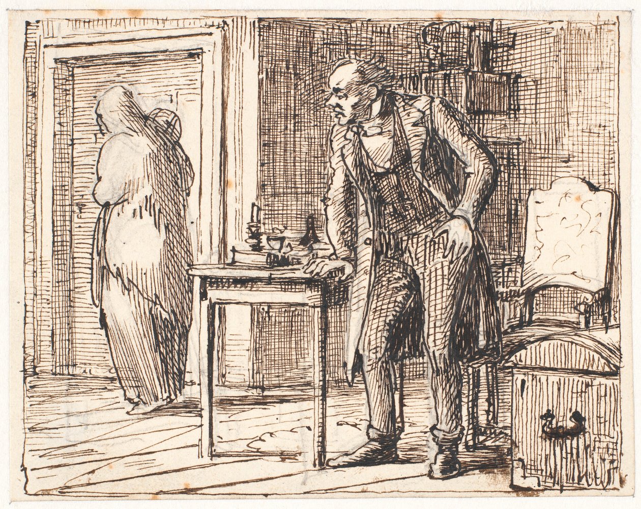 cimri ve zavallı karısı by Wilhelm Marstrand