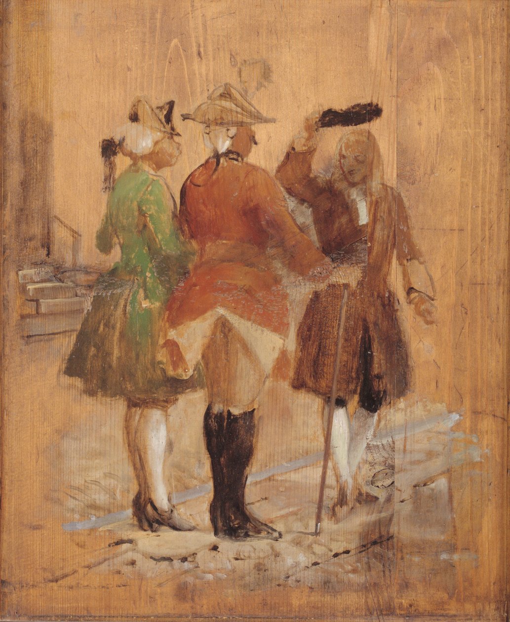 Holberg, Jacob von Thyboe ve Jean de France için yolundan çekildi by Wilhelm Marstrand