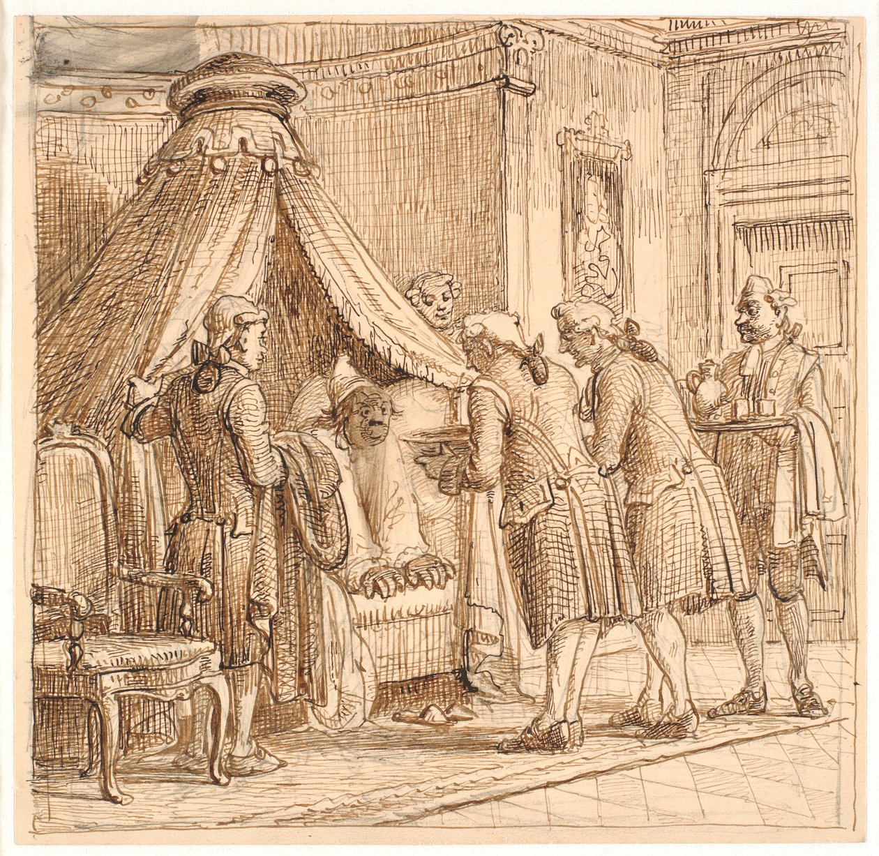 Baronun yatağında Jeppe by Wilhelm Marstrand