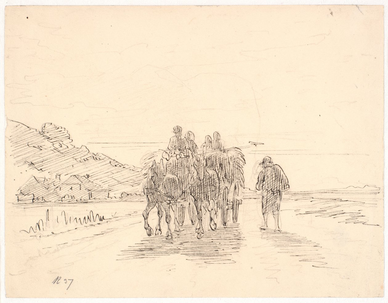 Tahıl eve sürülür by Wilhelm Marstrand