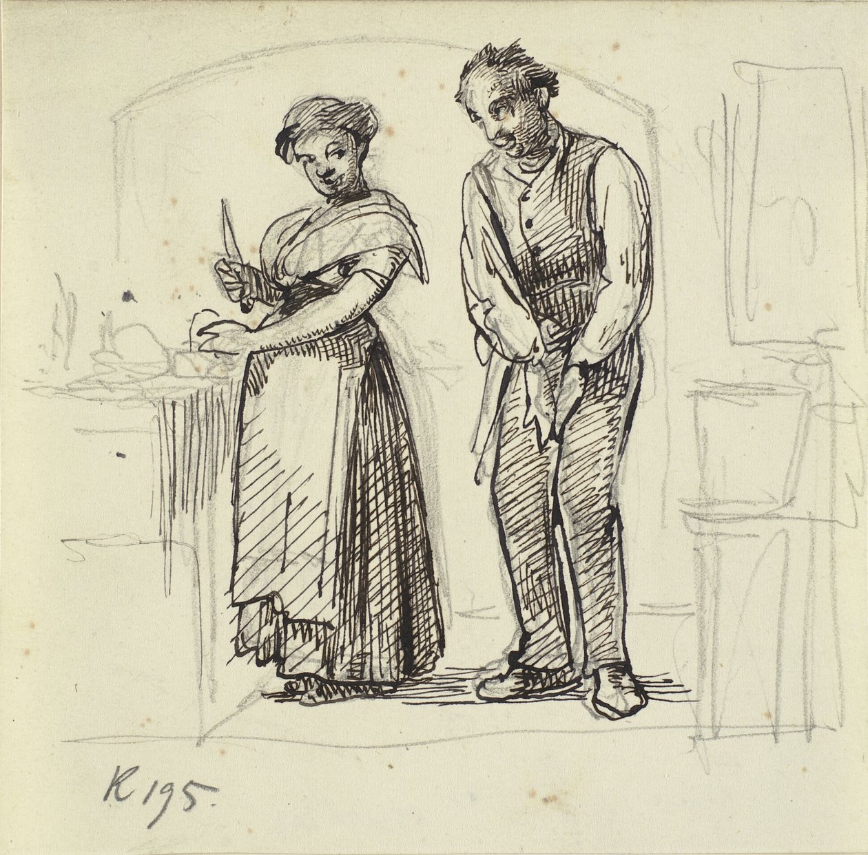 Aşçı kız için Kurmageri by Wilhelm Marstrand