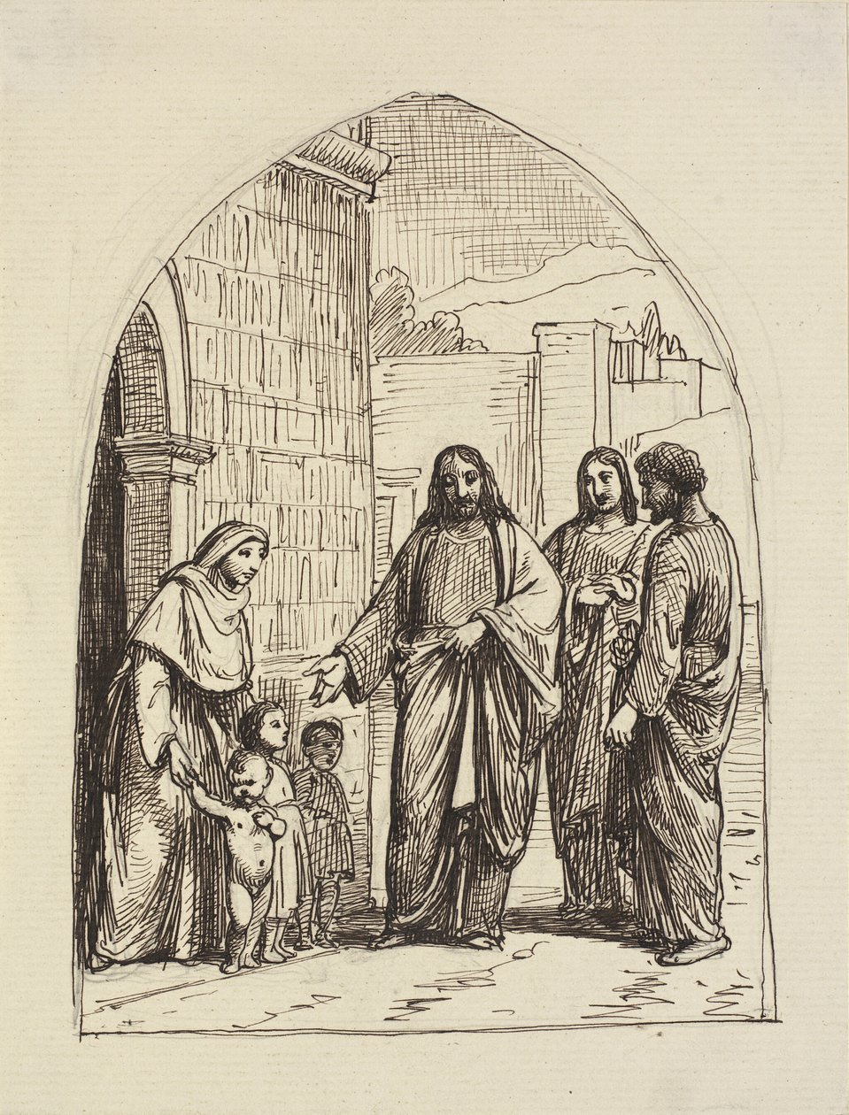 Küçük çocukların bana gelmesine izin ver by Wilhelm Marstrand