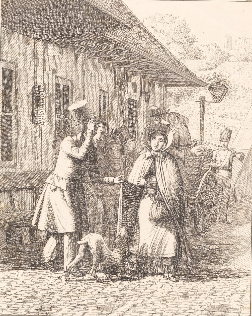 Bir tüketici tezgahının dışındaki sahne by Wilhelm Marstrand