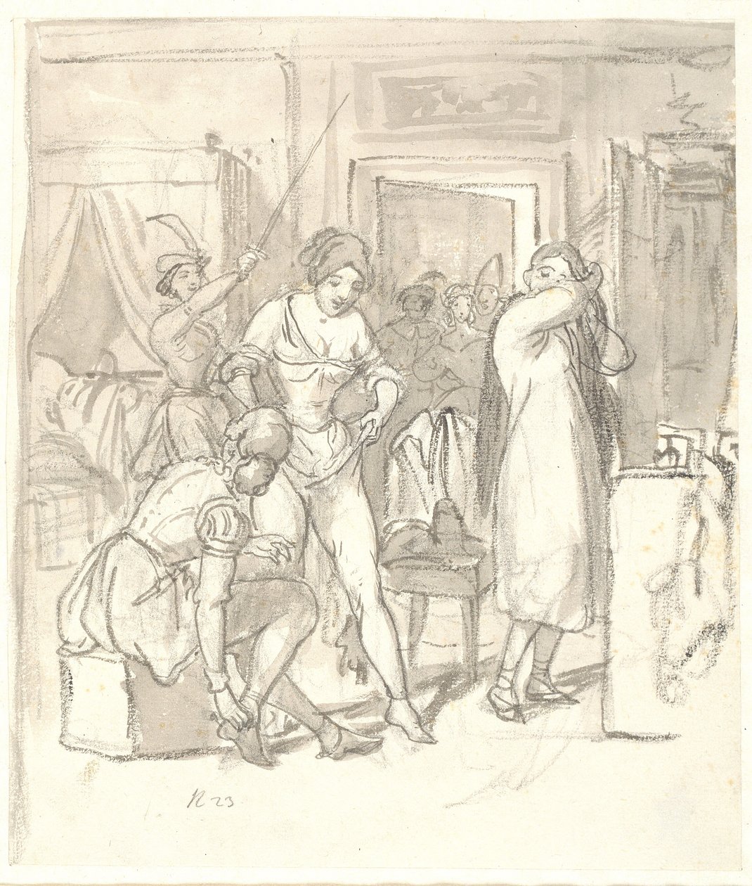 Karnaval için kız kardeşlerin kıyafetleri by Wilhelm Marstrand