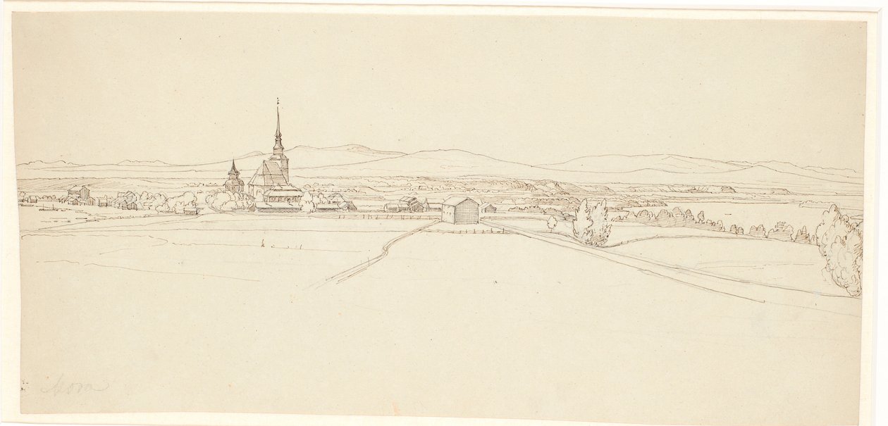 Dalarna'da Mora'ya doğru bakış by Wilhelm Marstrand