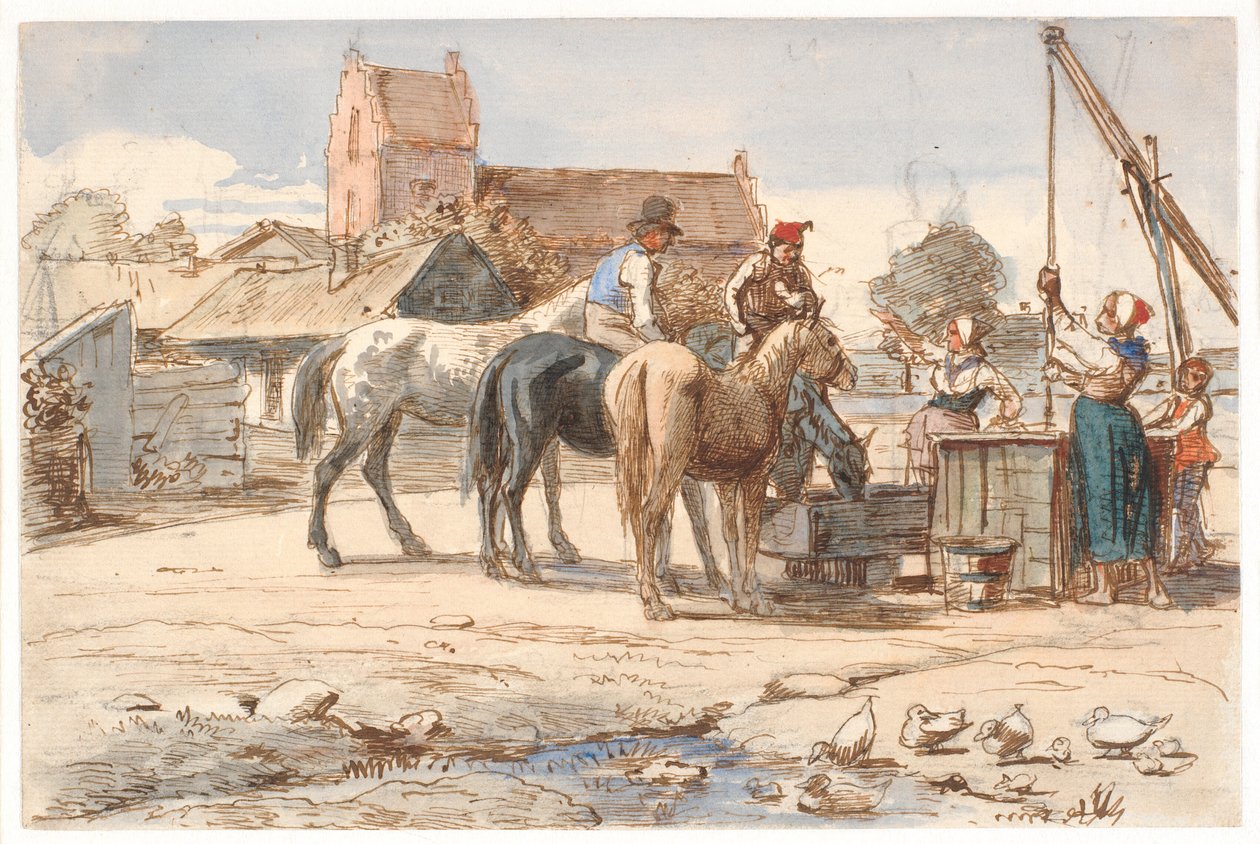 Köyün dışındaki kuyuda by Wilhelm Marstrand