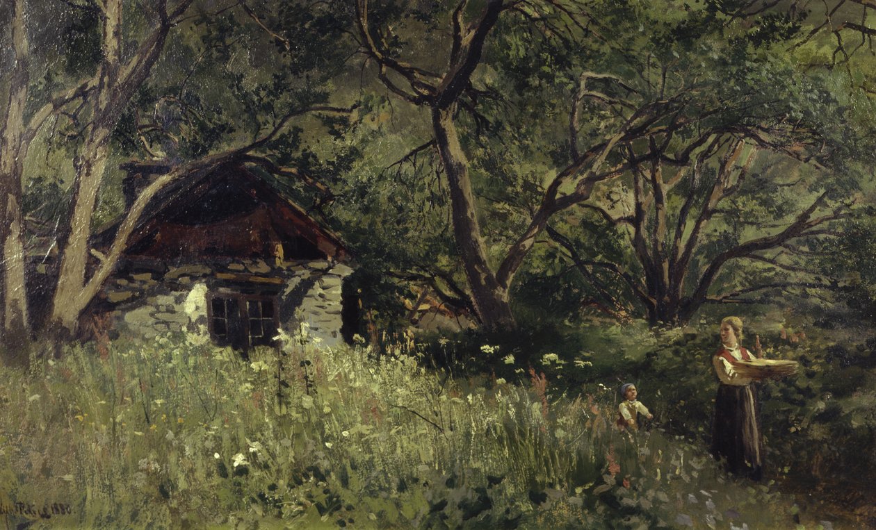 Yaz pişirme (tuval üzerine yağlı boya) by Wilhelm Peters