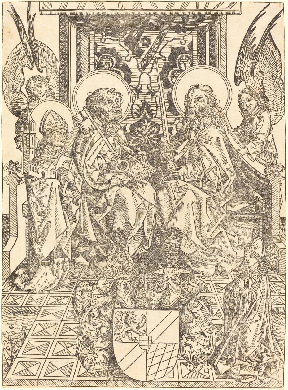 Bir Gölgelik Altında Aziz Peter ve Paul by Wilhelm Pleydenwurff