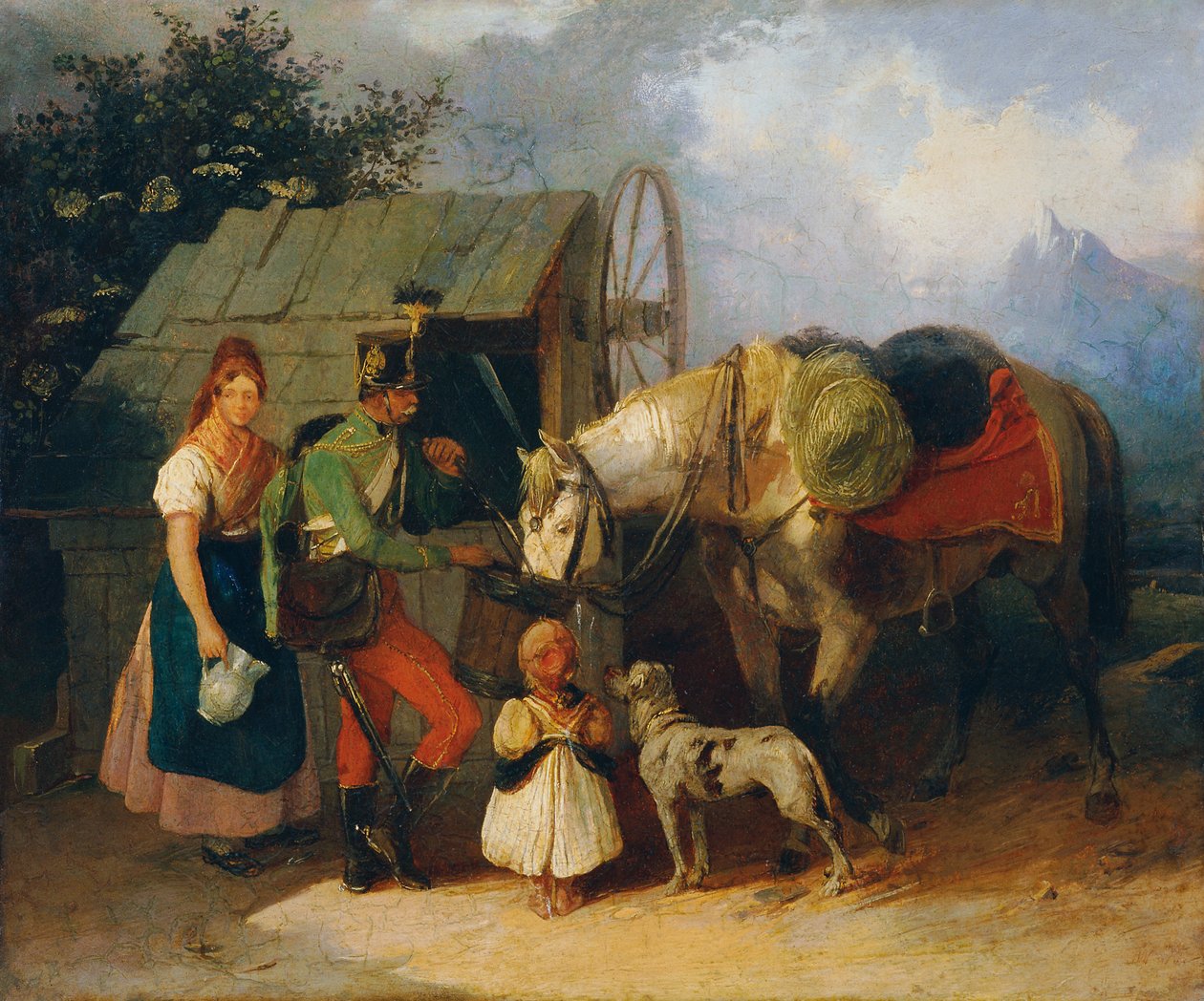 Husar am Brunnen by Wilhelm Richter