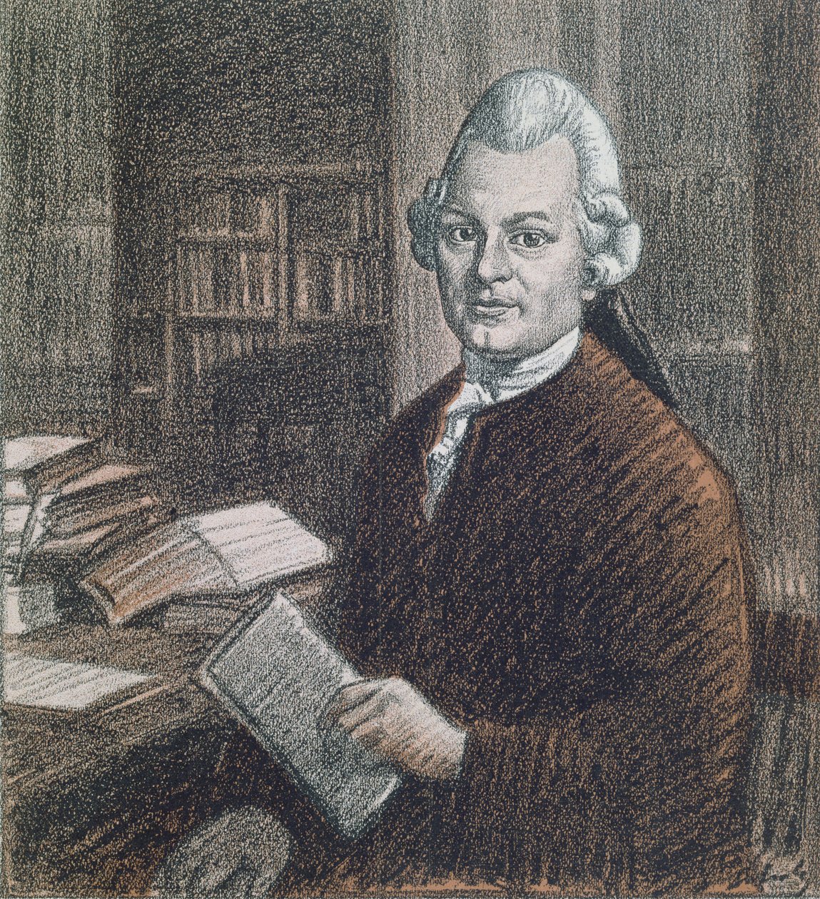 Gotthold Ephraim Lessing'in Portresi (1729-81), 'Simplicissimus' dergisinden illüstrasyon by Wilhelm Schulz