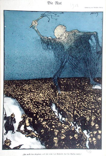 "Yoksulluk", İkinci Alman İmparatorluğu'nun (1870-1914) siyasetini eleştiren sosyalist yanlısı karikatür by Wilhelm Schulz