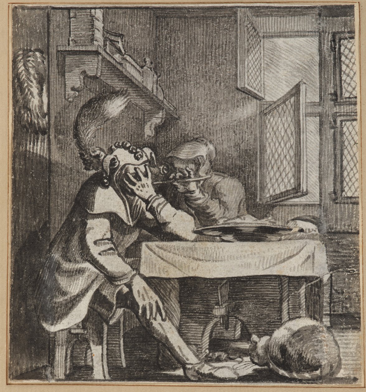 Karısının Parmaklarının Arasından Bakan Aptal by Wilhelm Stettler