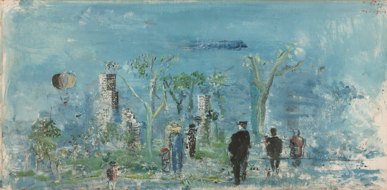 Central Park, New York (tuval üzerine yağlı boya) by Wilhelm Thoeny