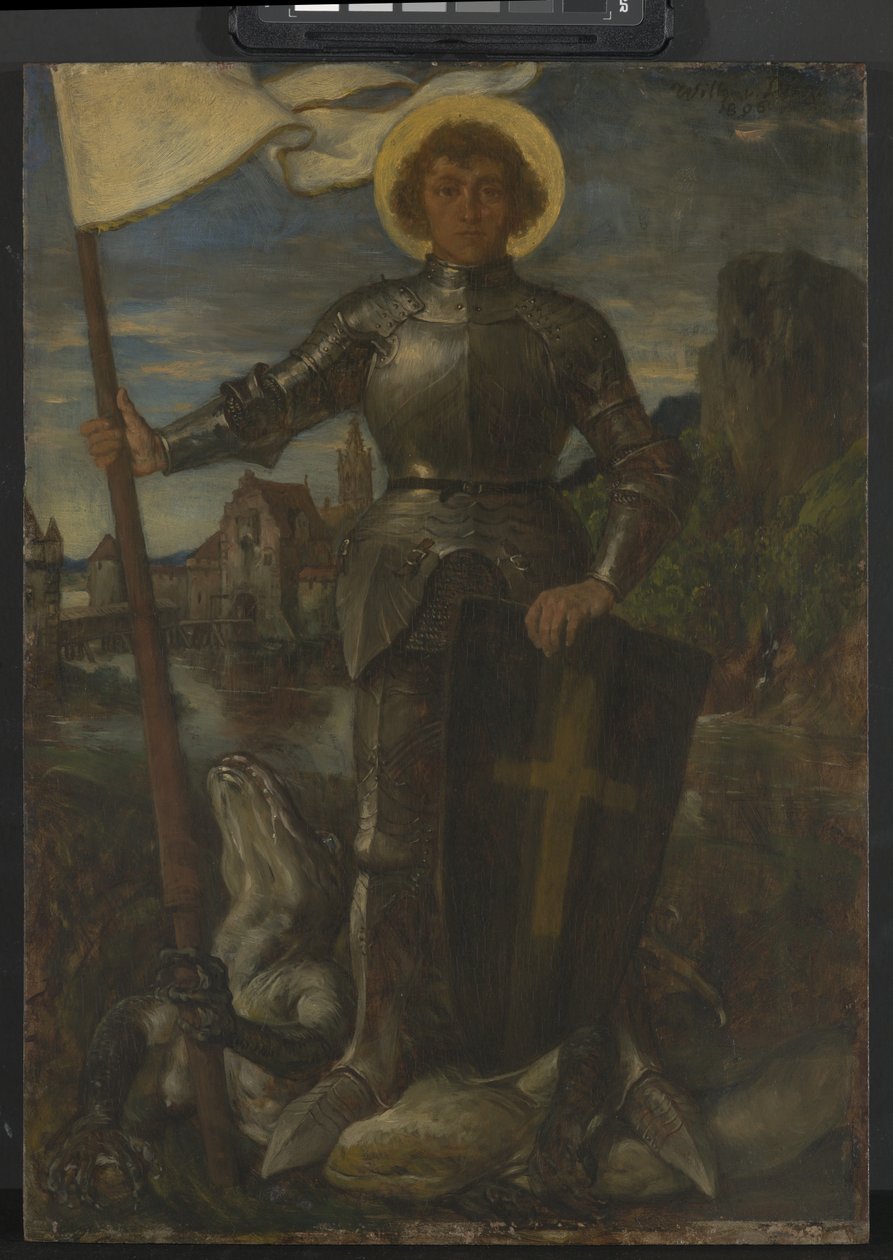 Aziz George (panel üzerine yağ) by Wilhelm Von Diez