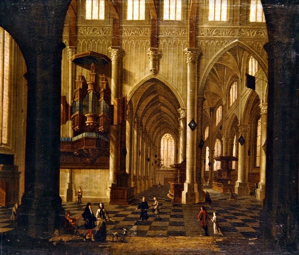 Kilise İçi (tuval üzerine yağlı boya) by Wilhelm van Ehrenberg