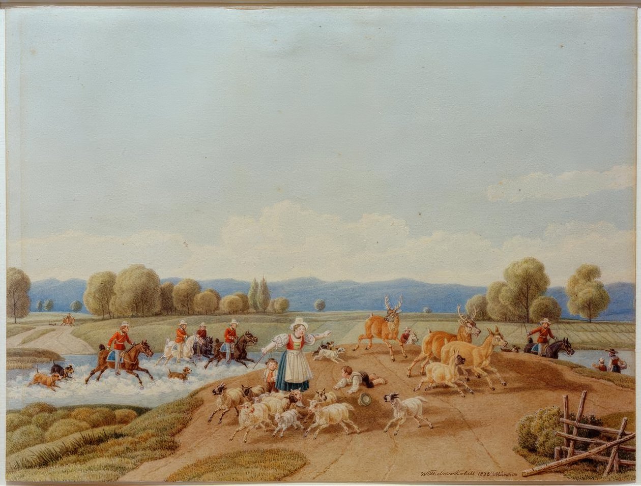 geyik avı by Wilhelm von Kobell