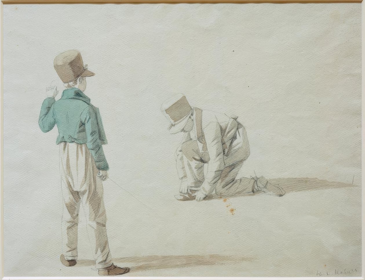 Sivri başlıklı bir çocuğun incelenmesi by Wilhelm von Kobell