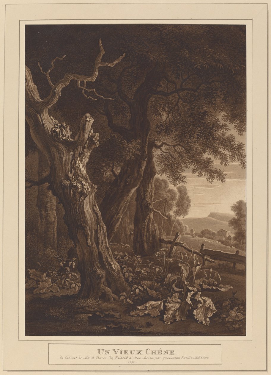Bir Peyzajdaki Antik Meşeler by Wilhelm von Kobell, after Jan Wijnants