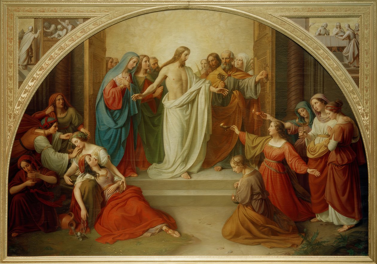 W.v. Schadow, bilge ve aptal bakireler by Friedrich Wilhelm von Schadow