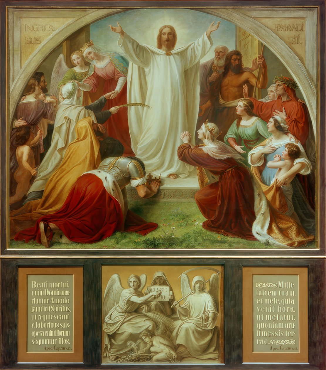 W. von Schadow, Cennet (cennet) / orta panel, triptik, by Friedrich Wilhelm von Schadow