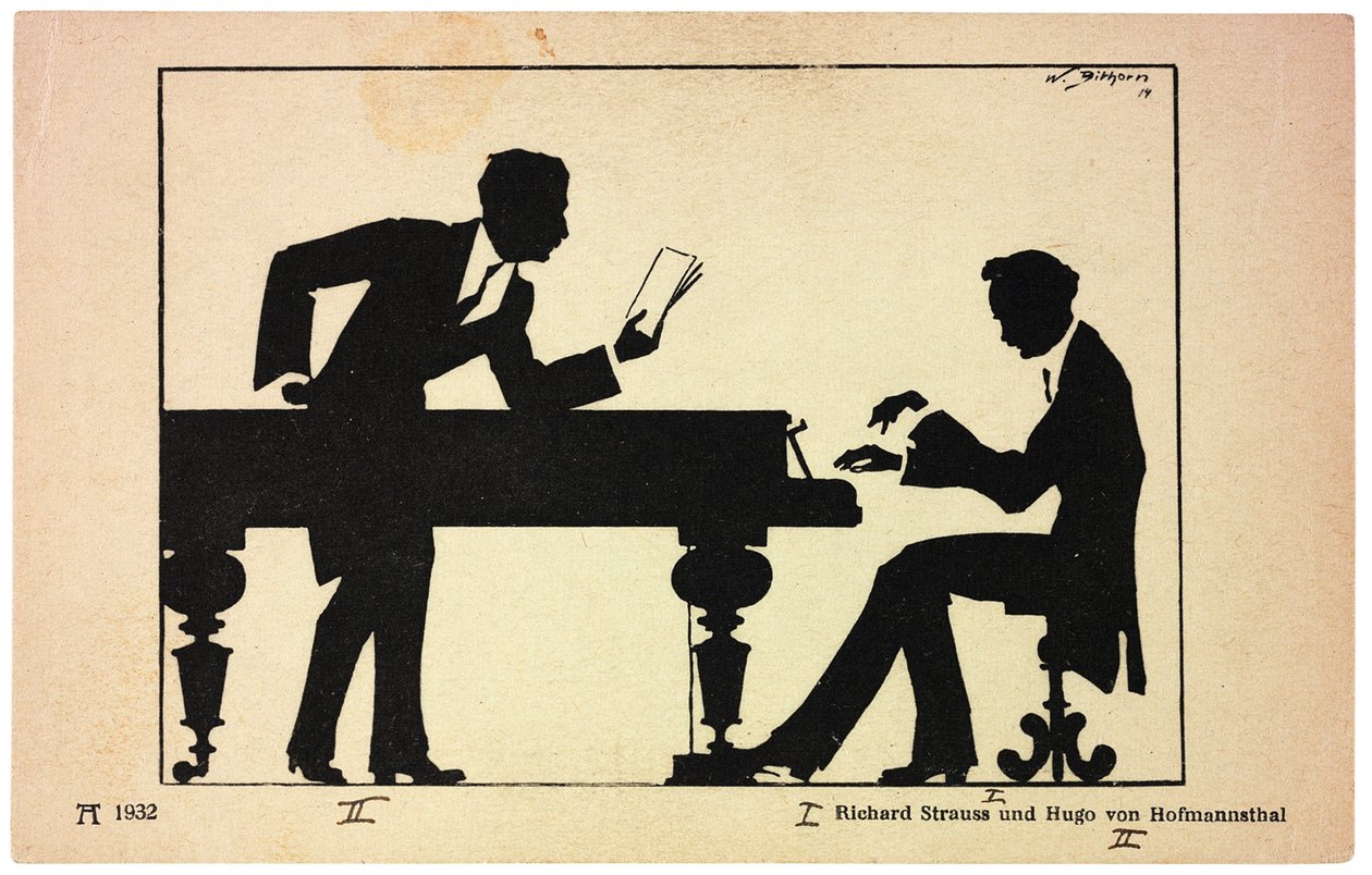 Hugo von Hofmannsthal 1874-1929 ve Richard Strauss 1864-1949, 1914. by Wilhem Bithorn