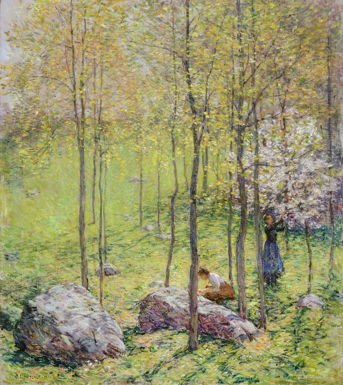 Kızılcık Çiçekleri, 1906 by Willard Leroy Metcalf