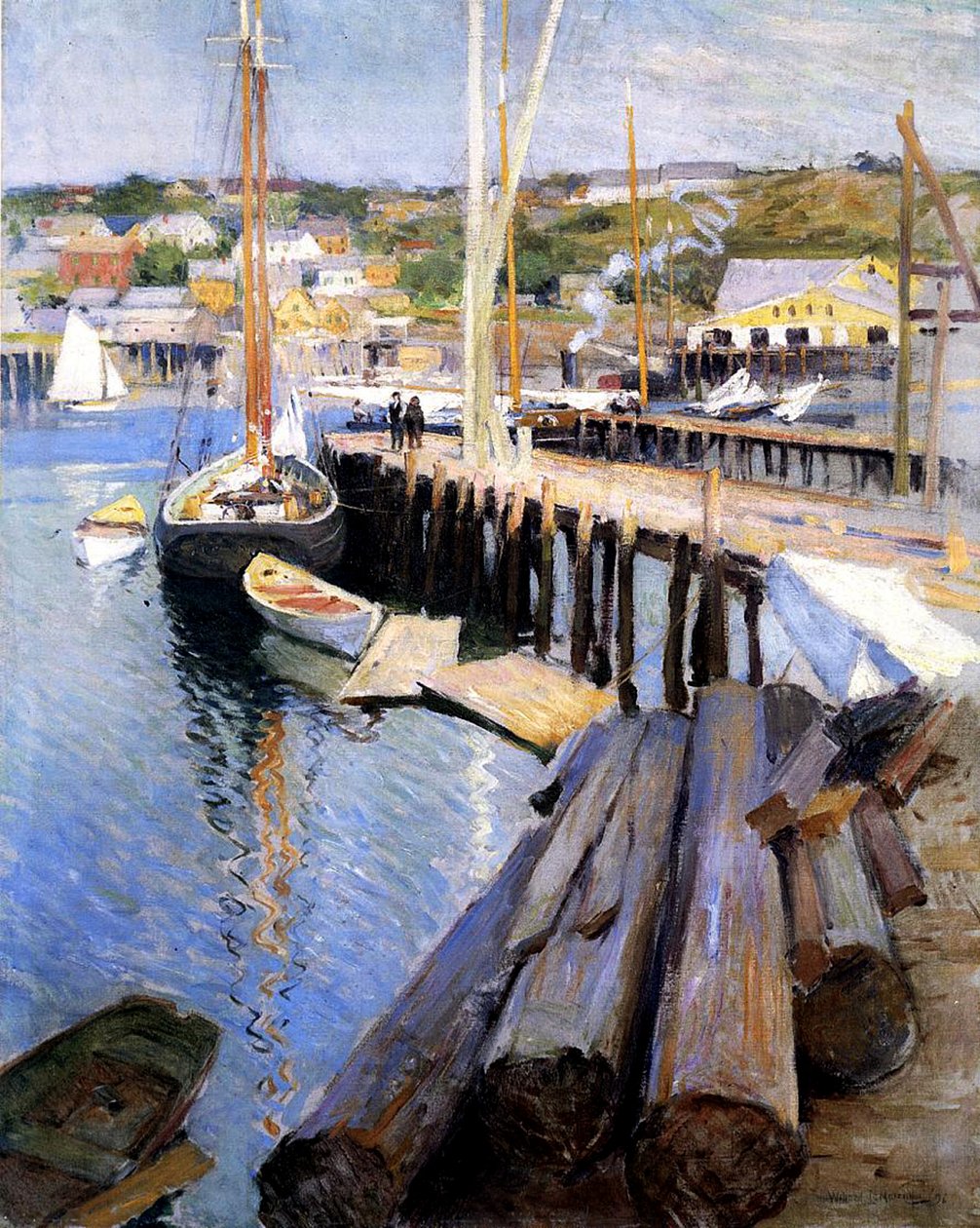 Balık İskeleleri, Gloucester, 1896 by Willard Leroy Metcalf