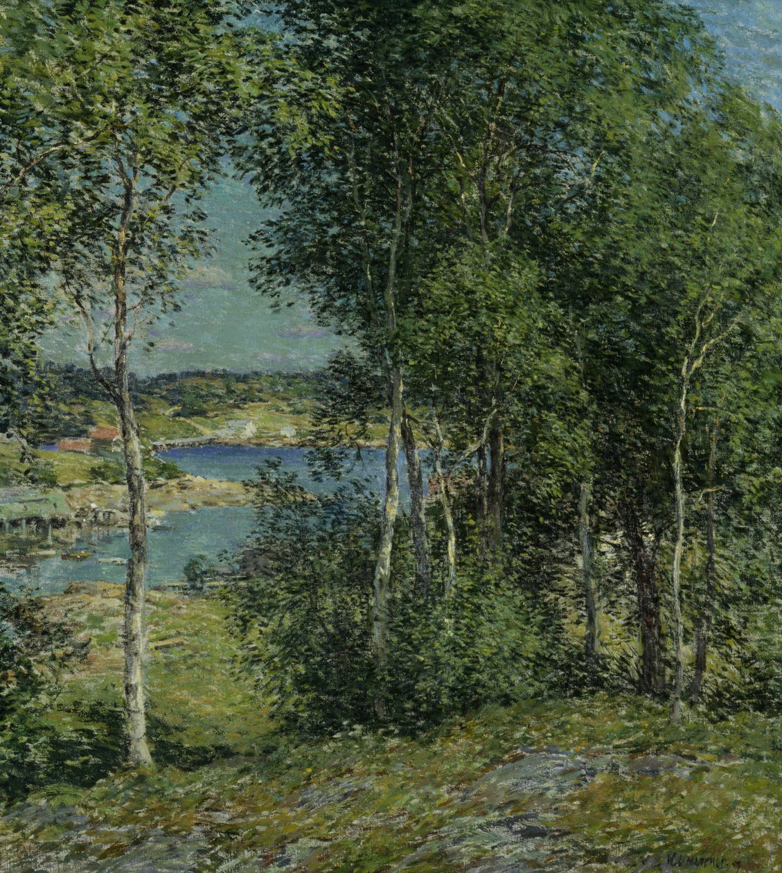 Huş Ailesi, 1907. by Willard Leroy Metcalf