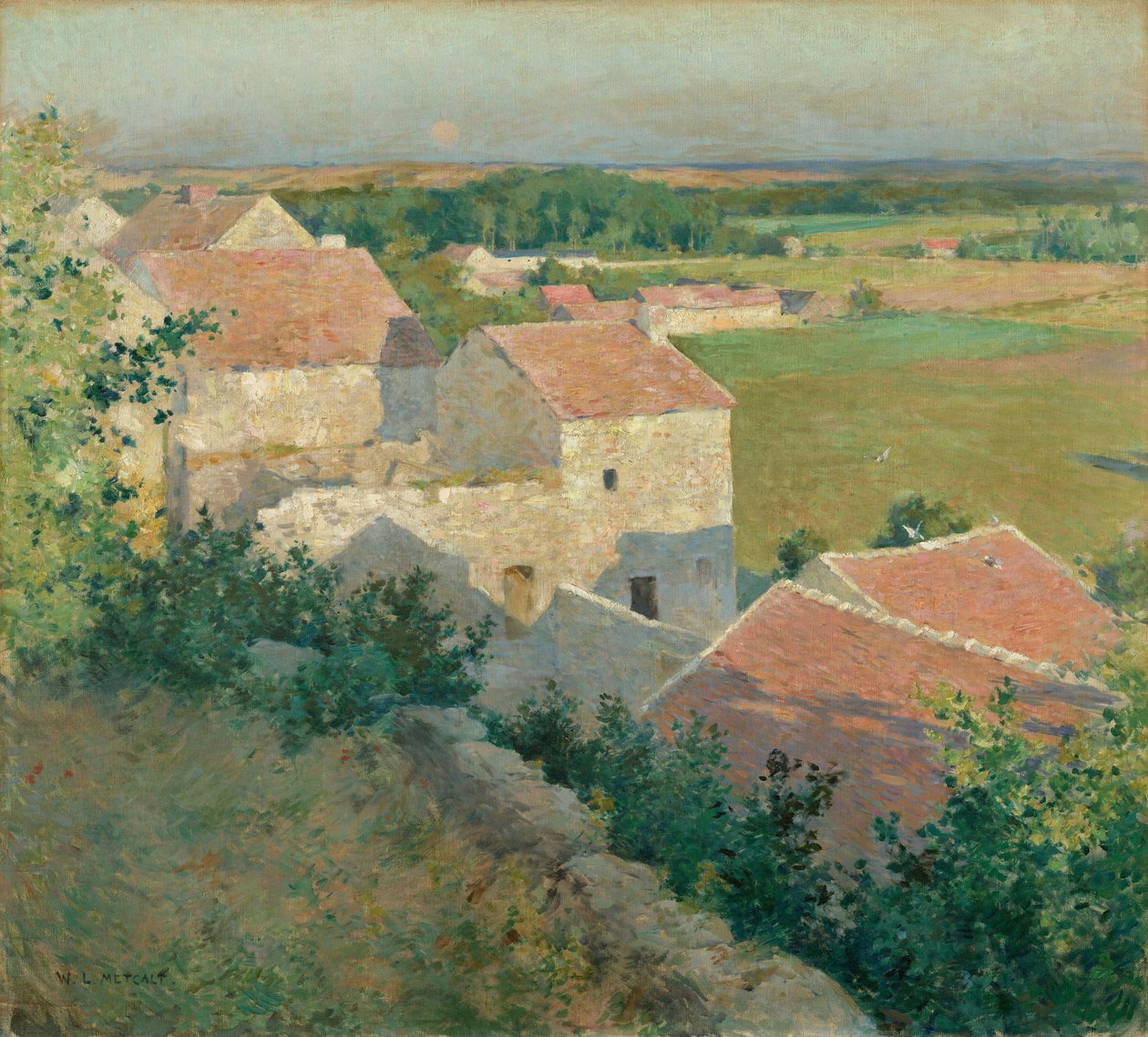 Yaz Ortası Alacakaranlığı, c.1890 (tuval üzerine yağlıboya) by Willard Leroy Metcalf