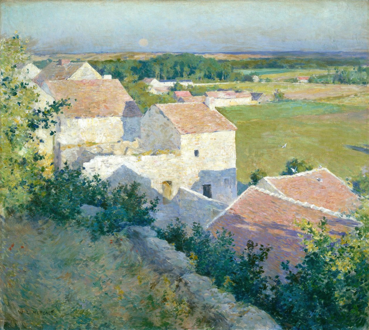 Yaz Ortası Alacakaranlığı, c. 1890. by Willard Leroy Metcalf
