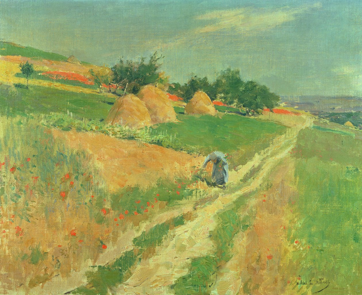 Kır Çiçekleri Toplama by Willard Leroy Metcalf