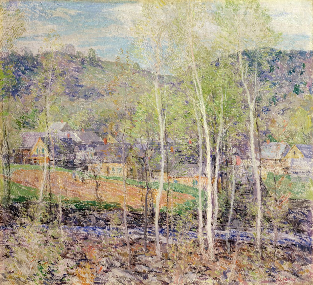 İlkbaharda Köy by Willard Leroy Metcalf