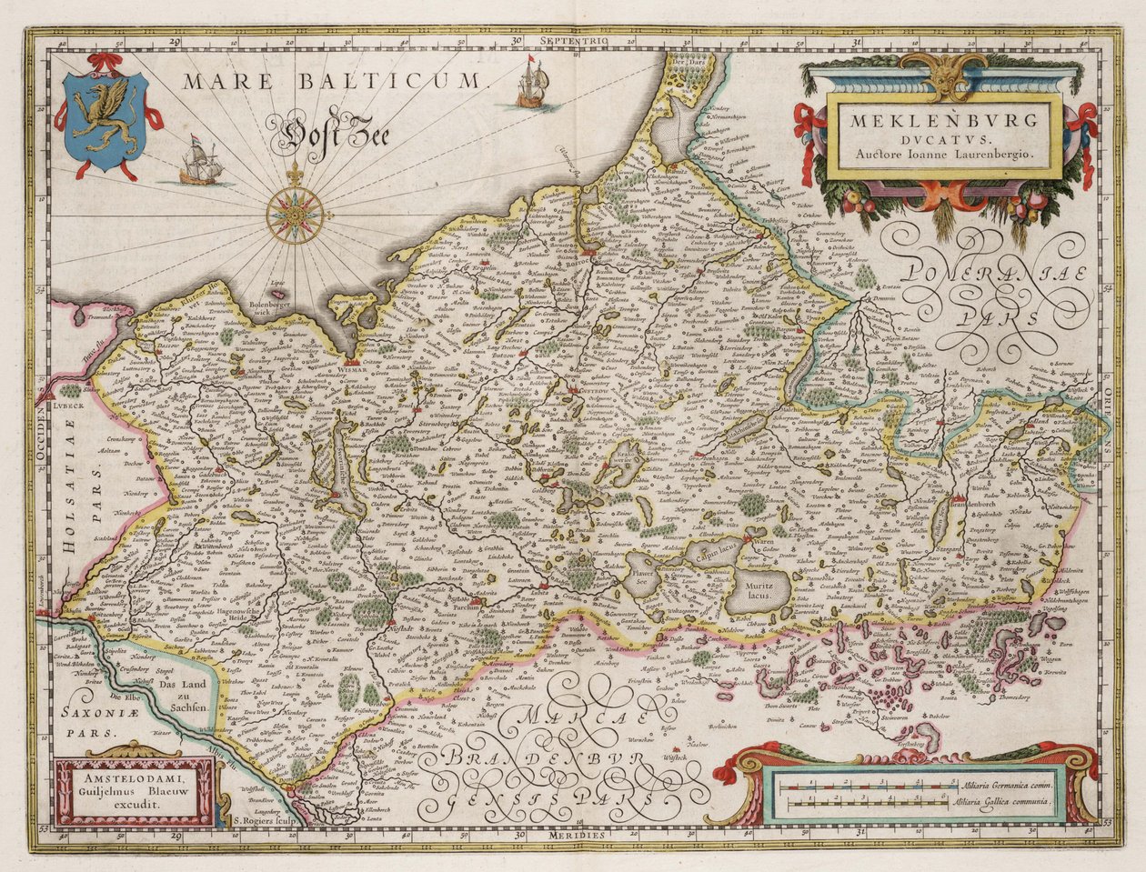 Mecklenburg Dükalığı by Willem Janszoon Blaeu