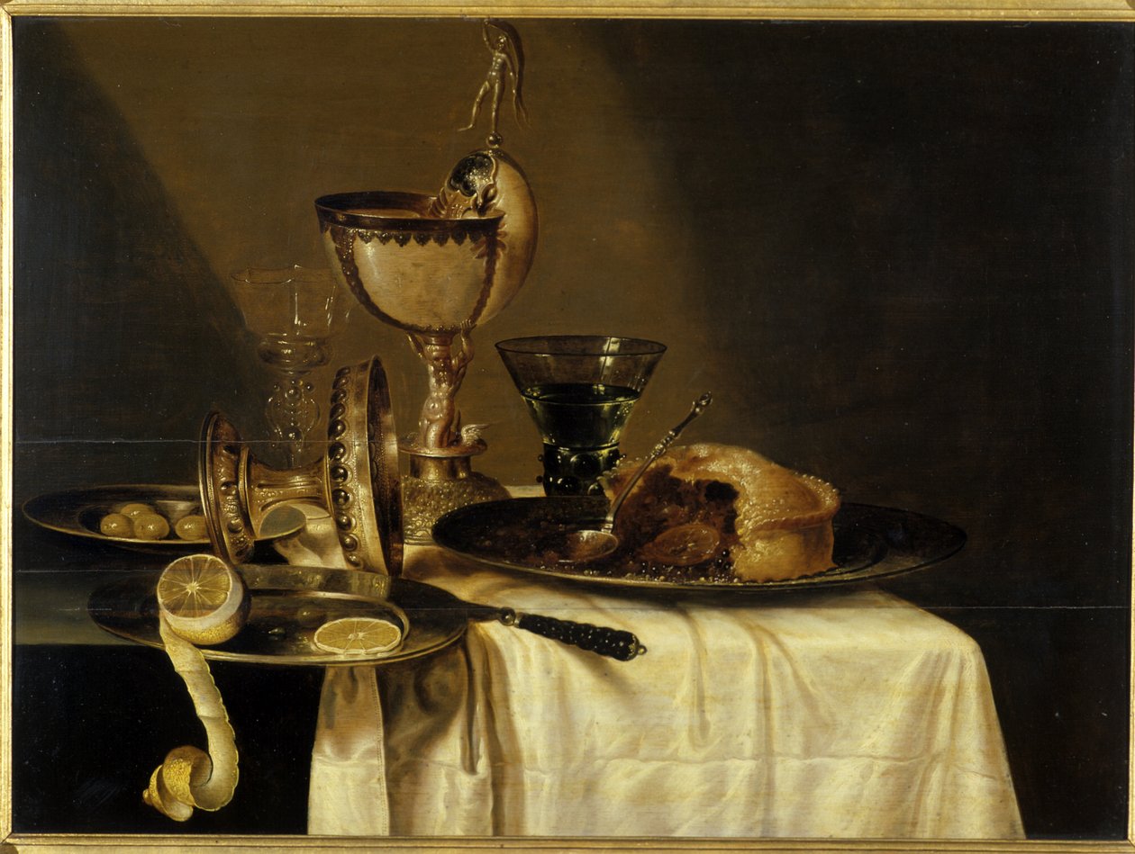 Nautilus Kadehi ile natürmort, 1642 by Willem Claesz. Heda