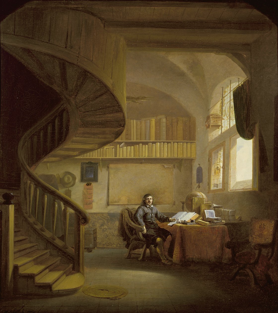 ದ ಇಂಟೀರಿಯರ್ ಆಫ್ ಎ ಸ್ಟಡಿ ವಿತ್ ಎ ಫಿಲಾಸಫರ್ ಟರ್ಕ್ by Willem Schellinks
