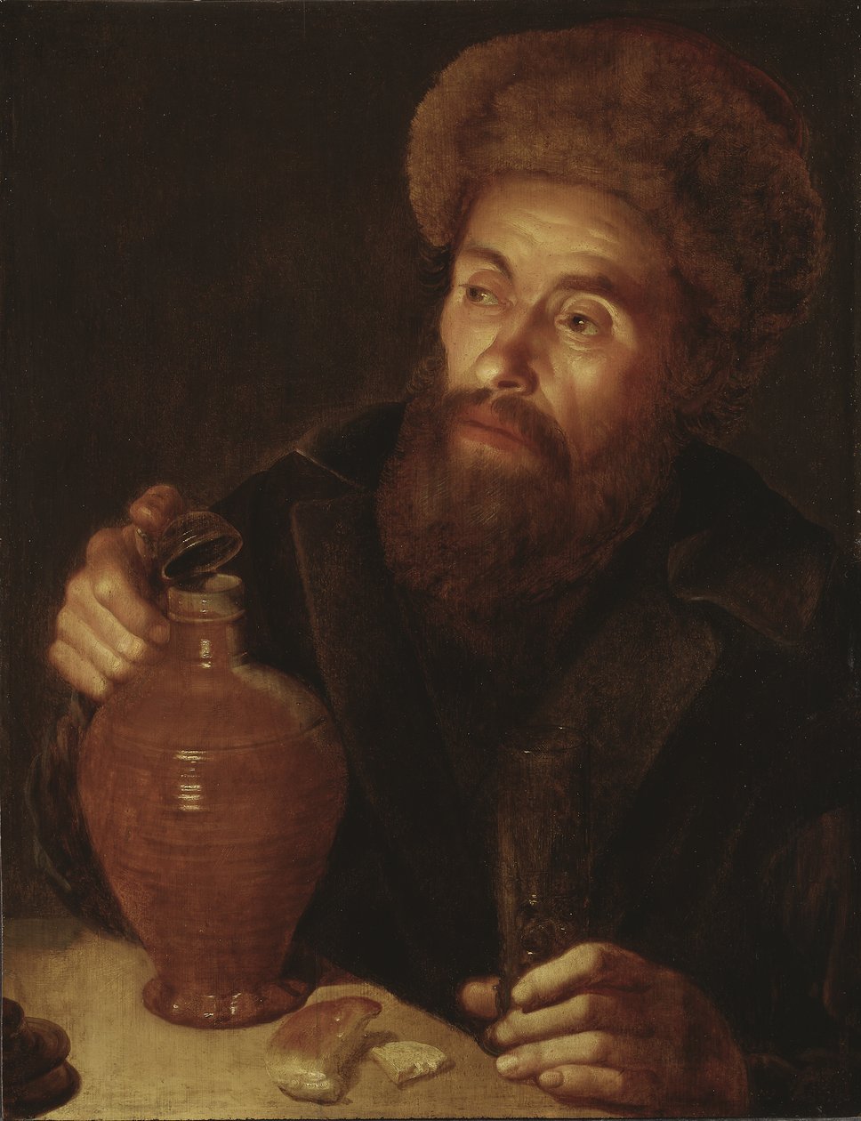 bir sürahi ile yaşlı adam by Willem van der Vliet