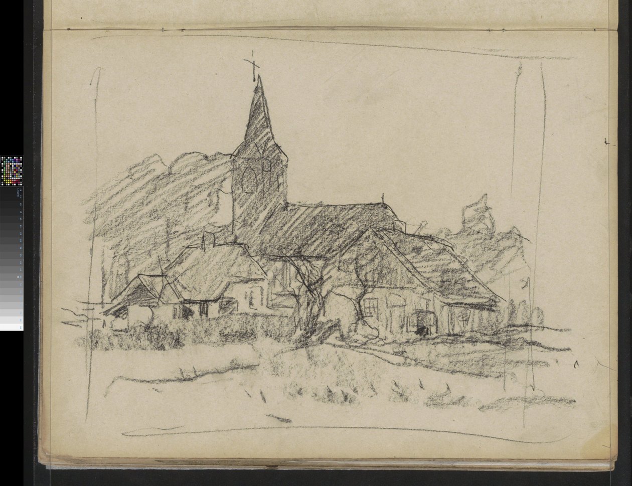 Johanneskerk ile Diepenheim manzarası, Willem Witsen by Willem Arnoldus Witsen