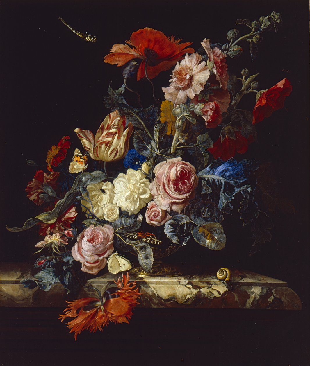 Çiçeklerden Bir Vazo, 1663 by Willem van Aelst