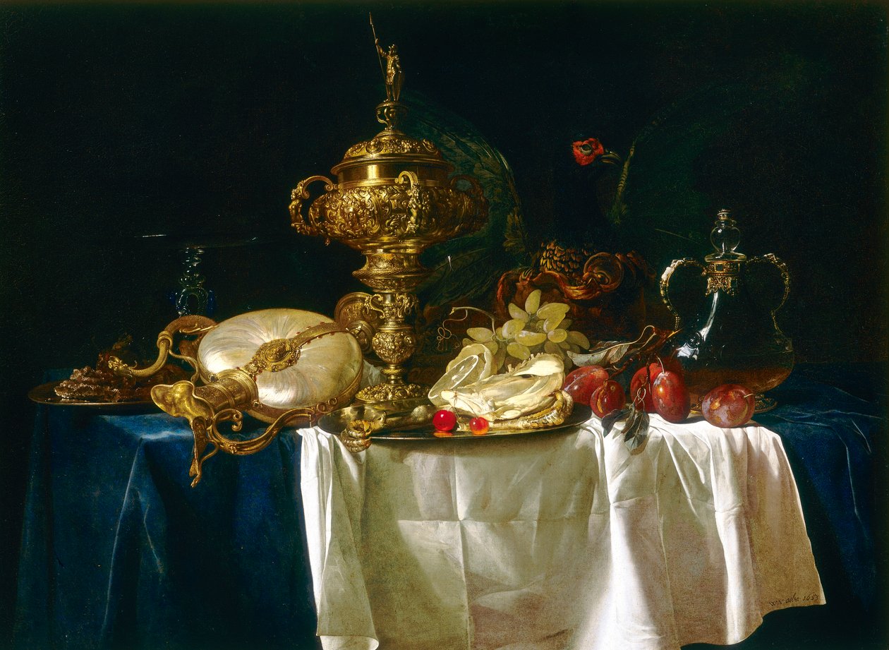 Vazo ve meyve natürmort by Willem van Aelst