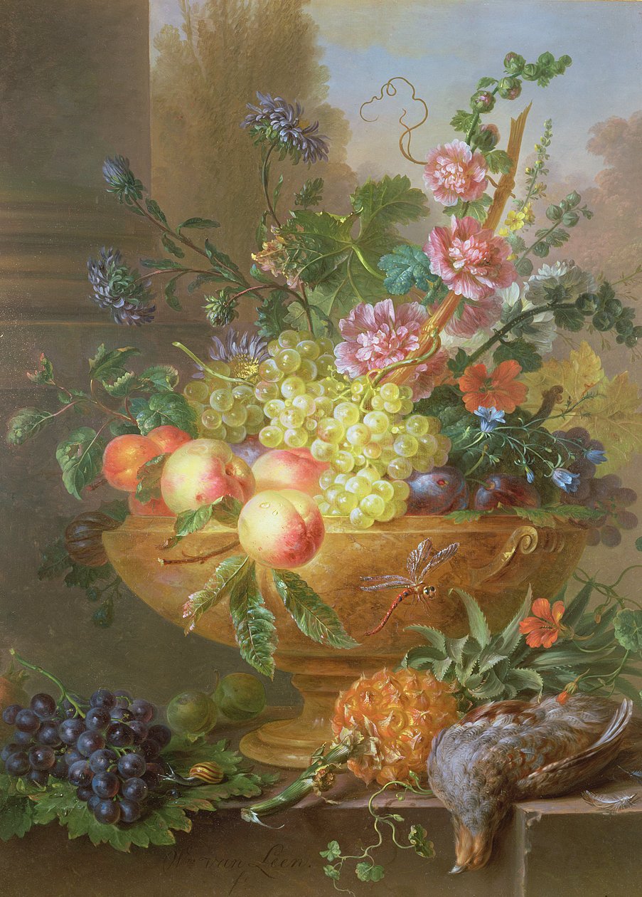 Meyve ve Çiçeklerin Natürmortu by Willem van Leen