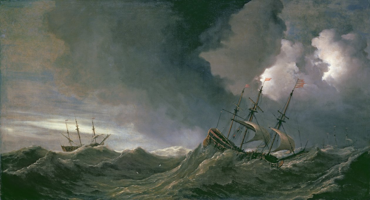 Denizde Fırtına by Willem van de Velde the Younger