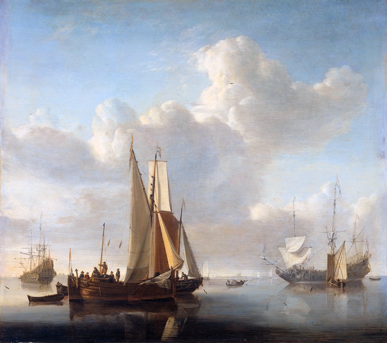 Kıyıdan gemiler by Willem van de Velde the Younger