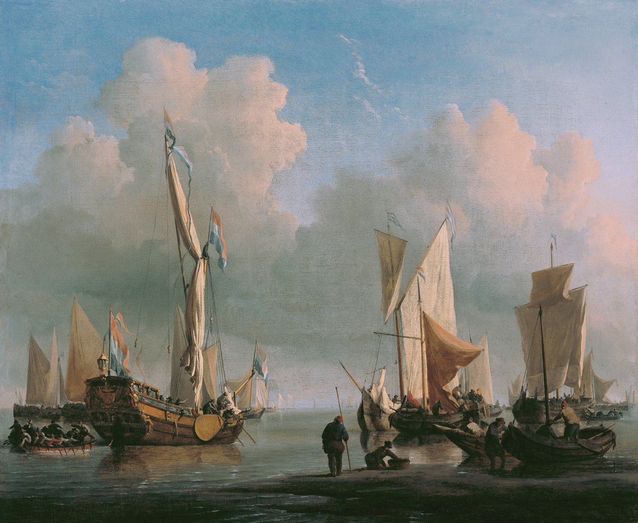 Kıyıdan gemiler by Willem van de Velde the Younger