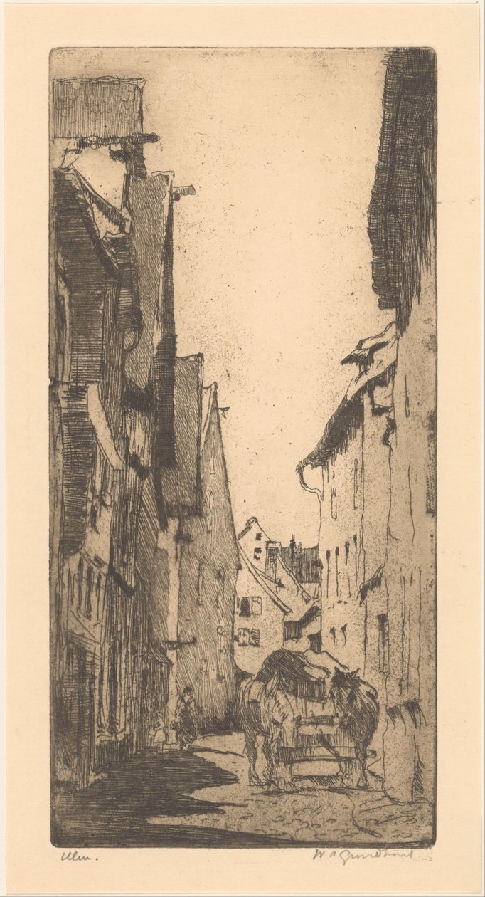 Ulm (nesne üzerindeki orijinal başlık) by Willem Adrianus Grondhout (signed by artist)