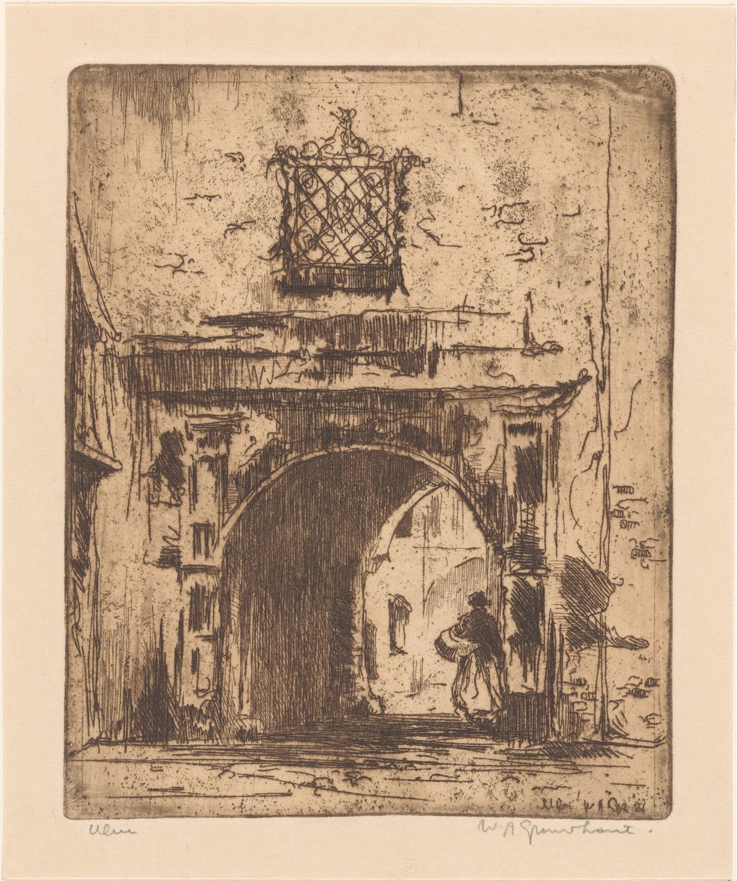 Ulm (nesne üzerindeki orijinal başlık) by Willem Adrianus Grondhout (signed by artist)