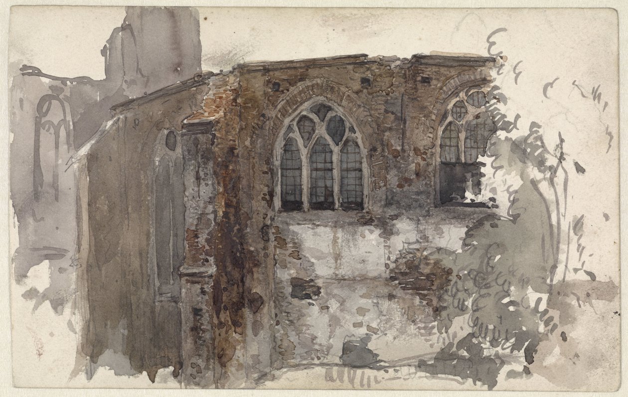 Bir kilisenin yıkıntısı by Willem Anthonie van Deventer