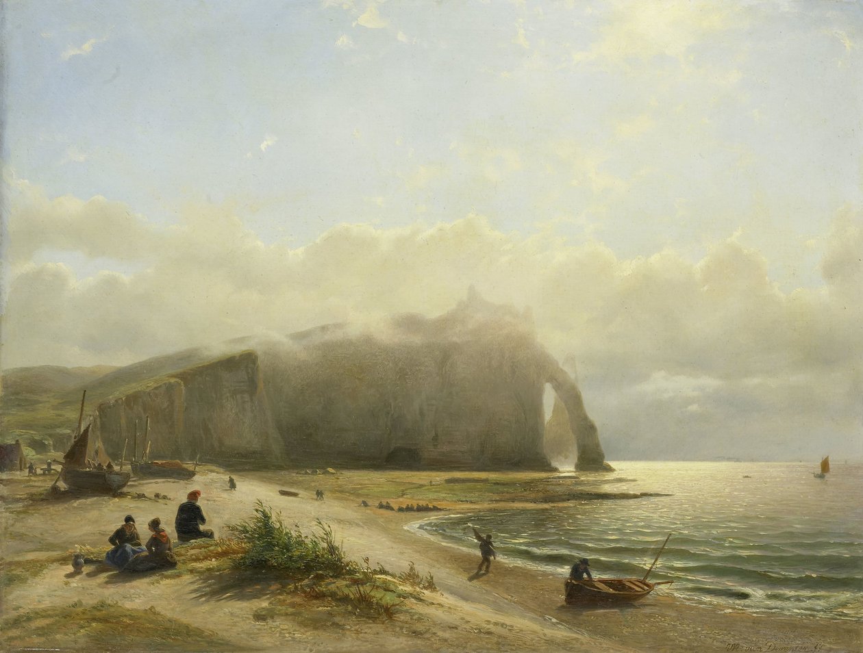Sahile yakın deniz manzarası by Willem Anthonie van Deventer
