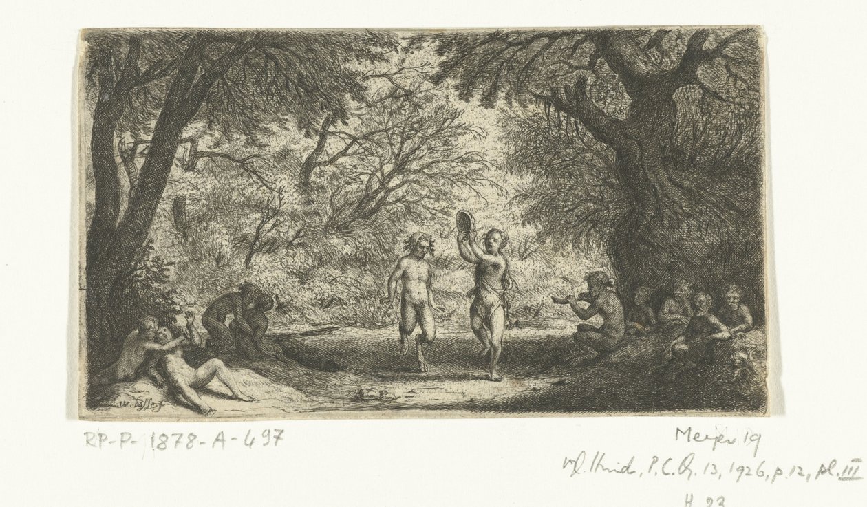Parti satirleri ve orman perileri by Willem Basse