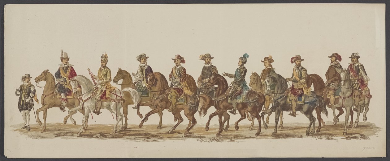 1862 Delft geçit töreni, Delft - Ao Kraliyet Akademisi'nin dördüncü grubu Dördüncü Lustrum. 1862 - Kostümlü Optogt (nesne üzerinde dizi başlığı) by Willem Bernardus IJzerdraat